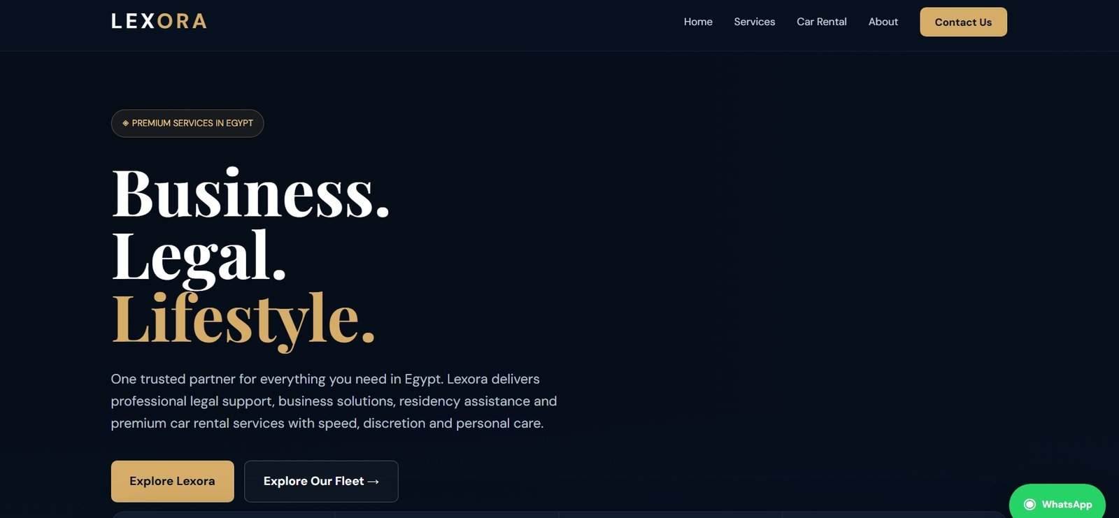 Lexora website preview
