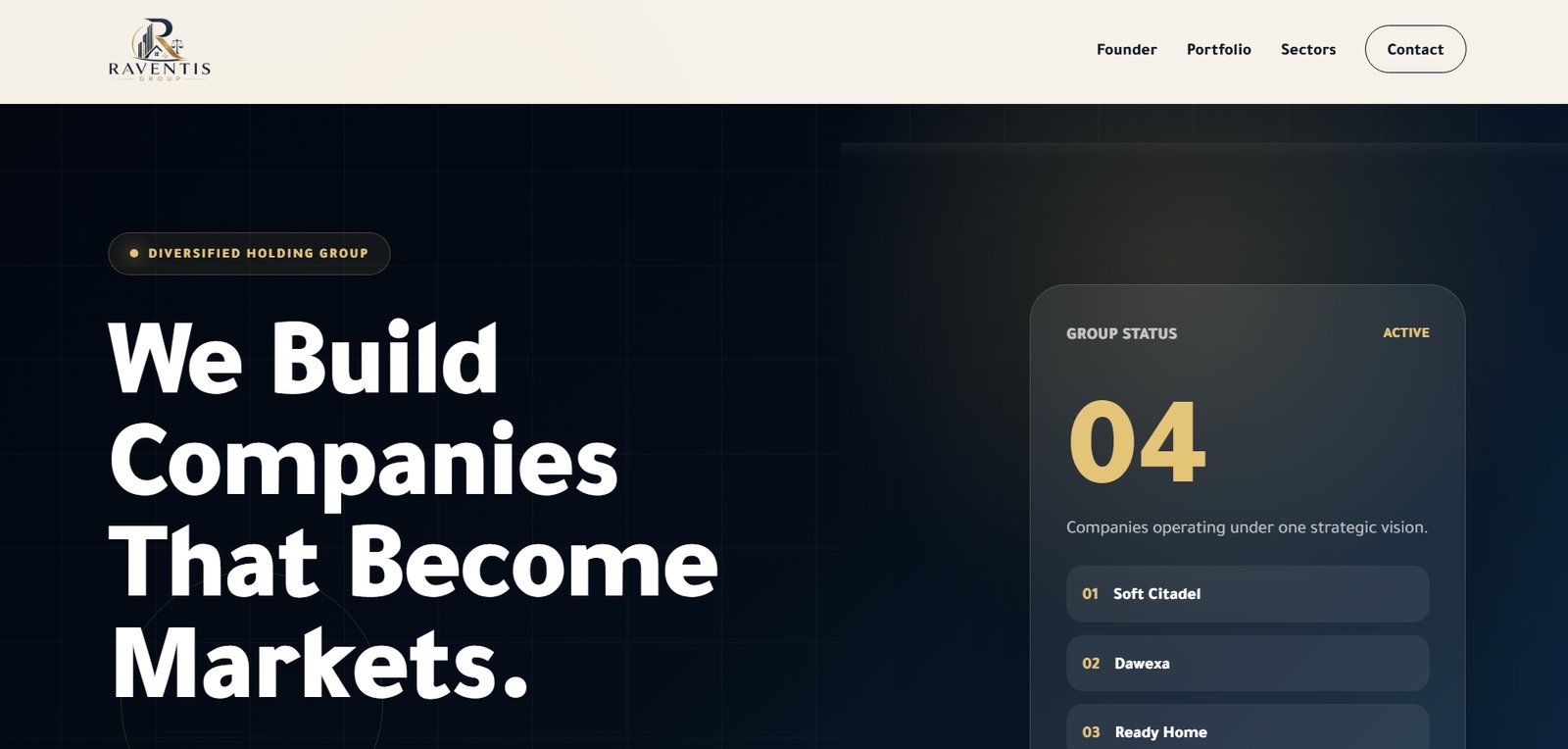 Raventis Group website preview