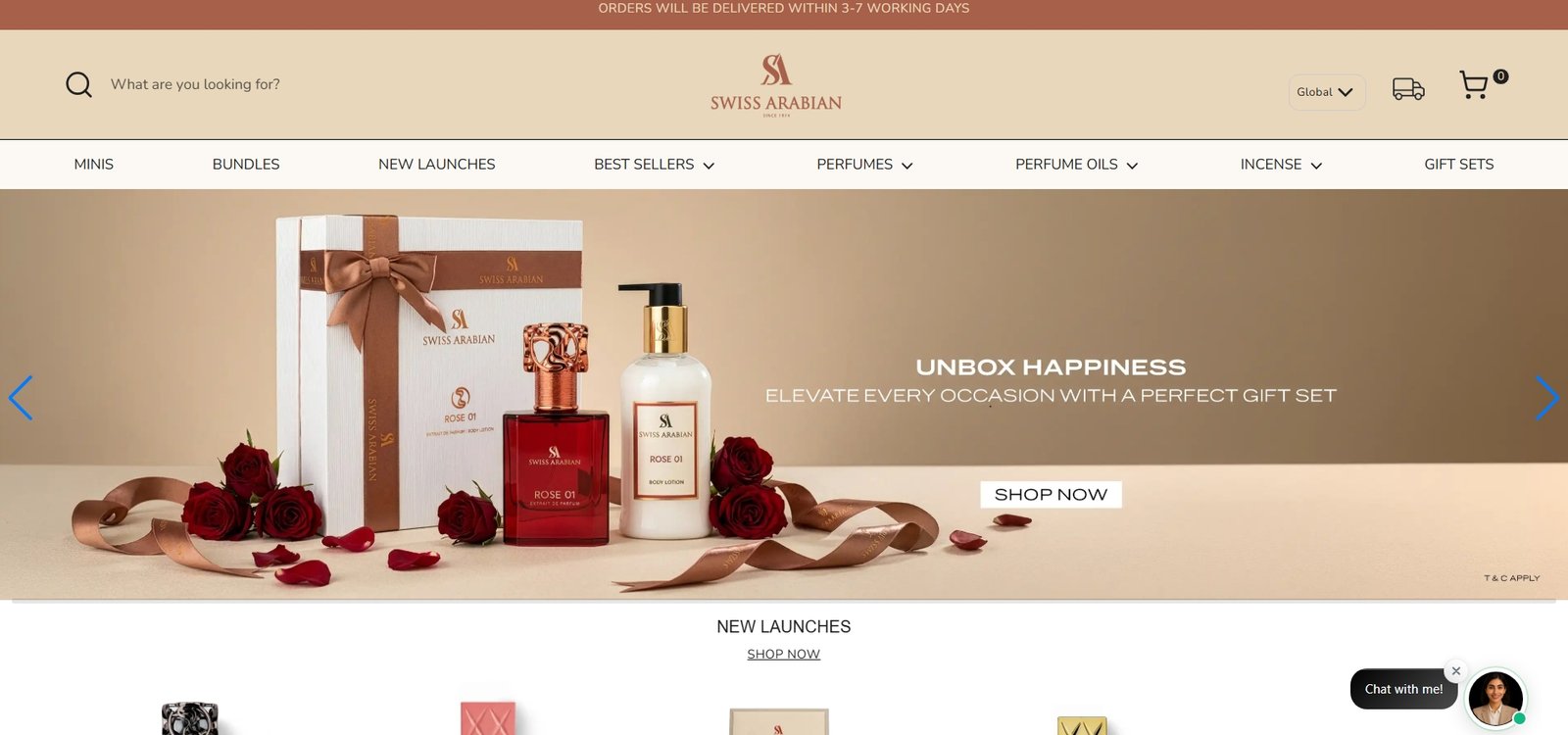 Swiss Arabian website preview